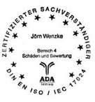 Zertifizierter Sachverständiger Siegel - KFZ-Sachverständigenbüro Jörn Wenzke